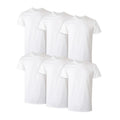 Hanes Mens Cotton, Moisture-wicking Crew Tee Undershirts, Multi-packs, White - 6 Pack, Large US