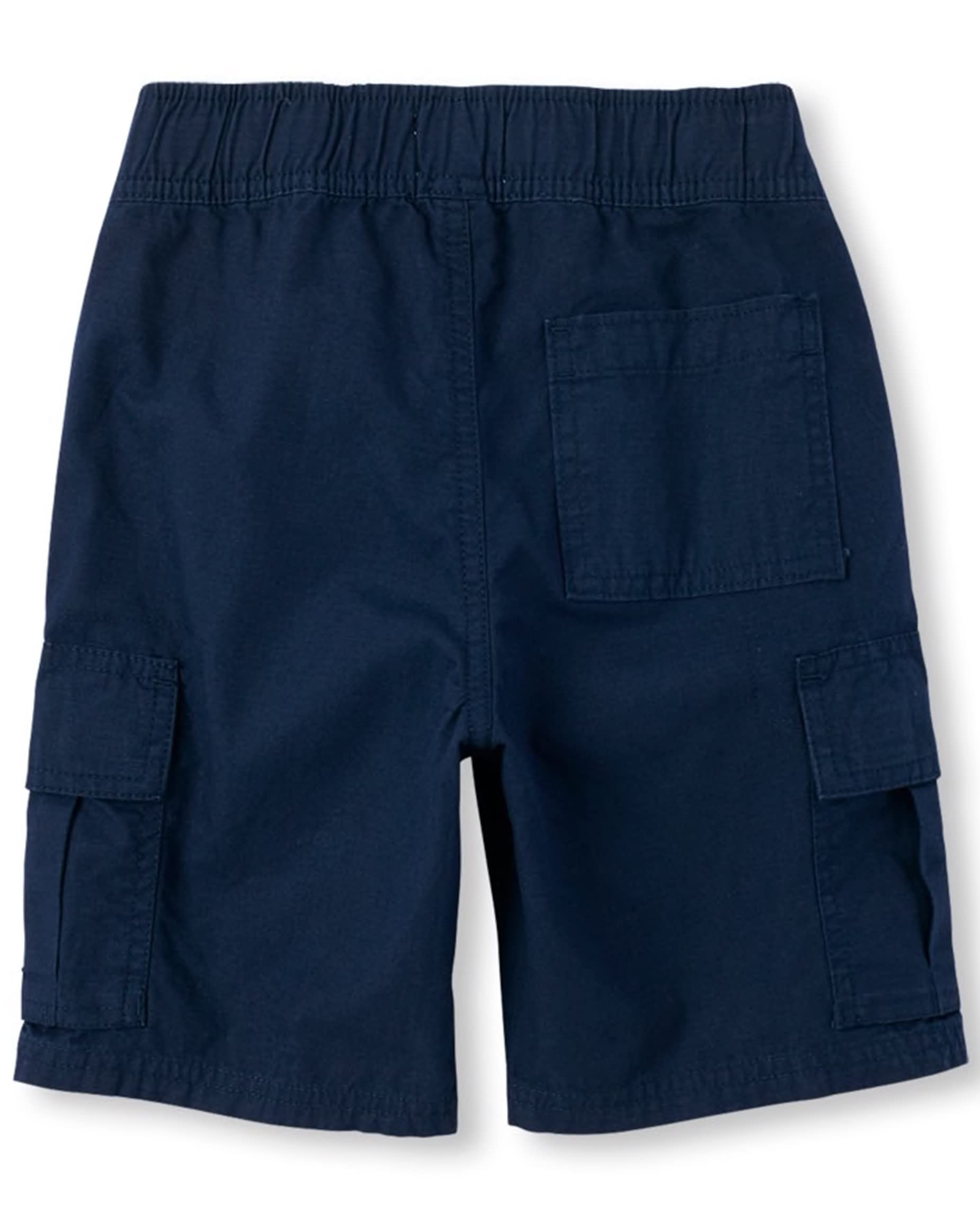 The Children's Place Boys Pull on Cargo Shorts,Flax/Sandwash/Tidal/Washed Black 4 Pack,10