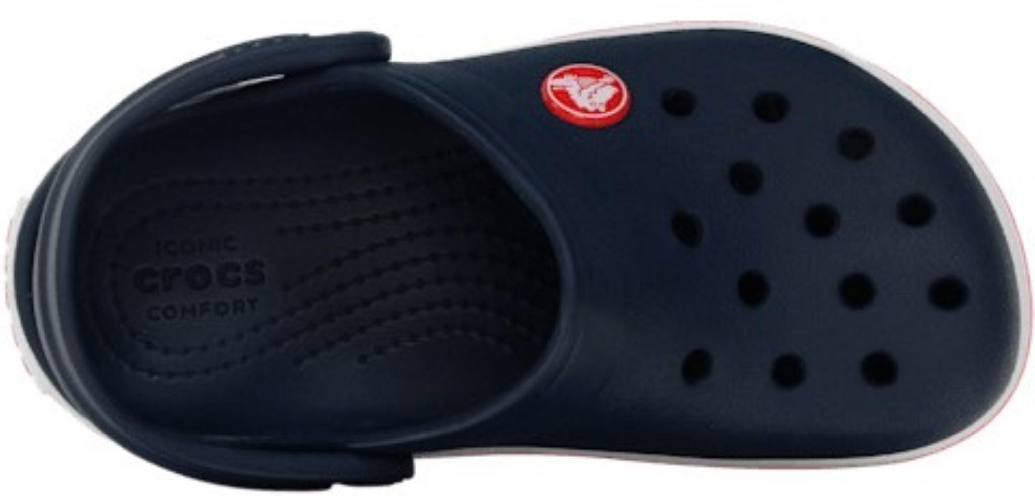 Crocs Unisex-Child Crocband Clogs (Little Kid/Big Kid), Navy/Red, 13 Little Kid