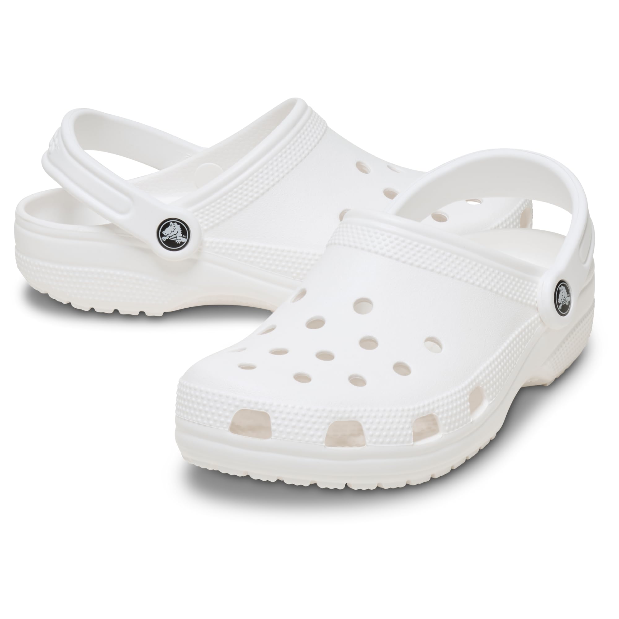 Crocs Unisex-Adult Classic Clogs, White, 8 Men/10 Women