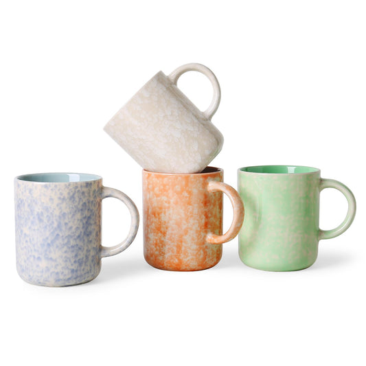 Ceramic Coffee Mugs Set of 4 – 17oz with Handle