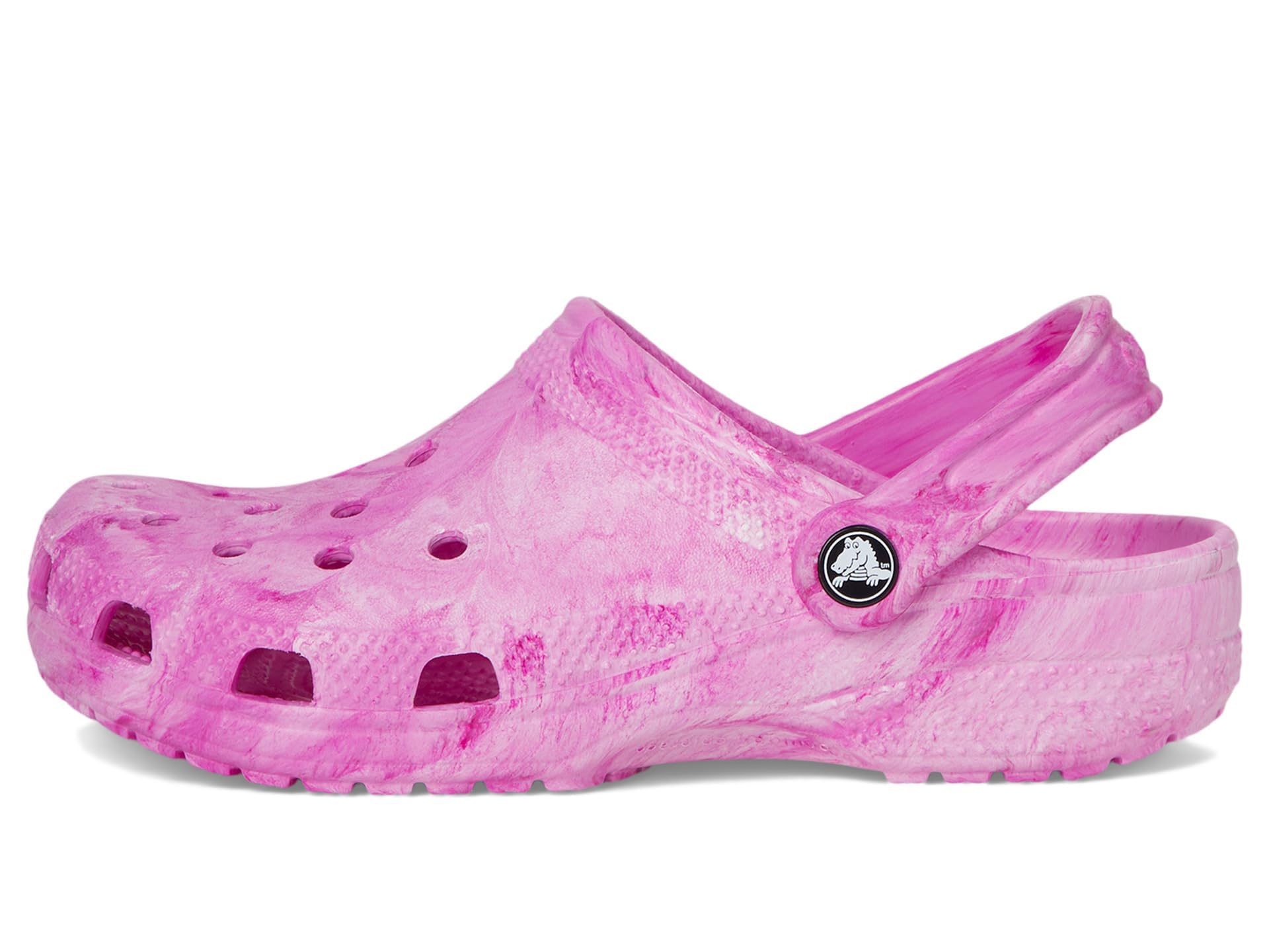 Crocs Kids Unisex Classic Marbled Tie-Dye Clogs (Little Kid/Big Kid) Pink Swirl 5 Big Kid Medium