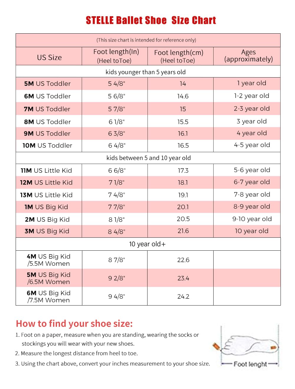 Stelle Ballet Shoes for Girls Toddler Ballet Slippers Soft Leather Boys Dance Shoes for Toddler/Little Kid/Big Kid(Ballet Pink (with Lace), 9MT)