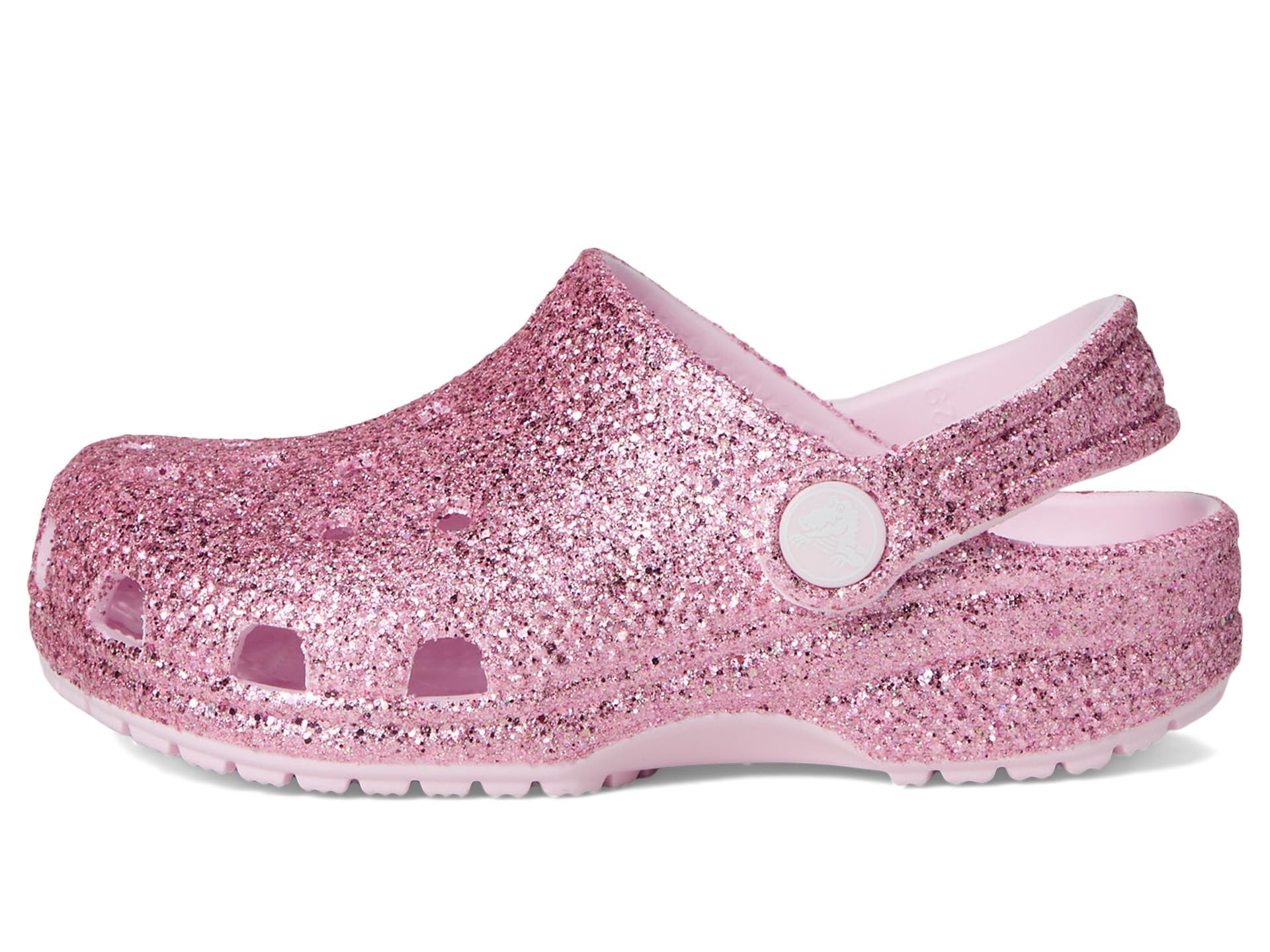 Crocs Unisex Kid Classic Glitter Clogs (Toddler) Pink Milk 7 Toddler Medium