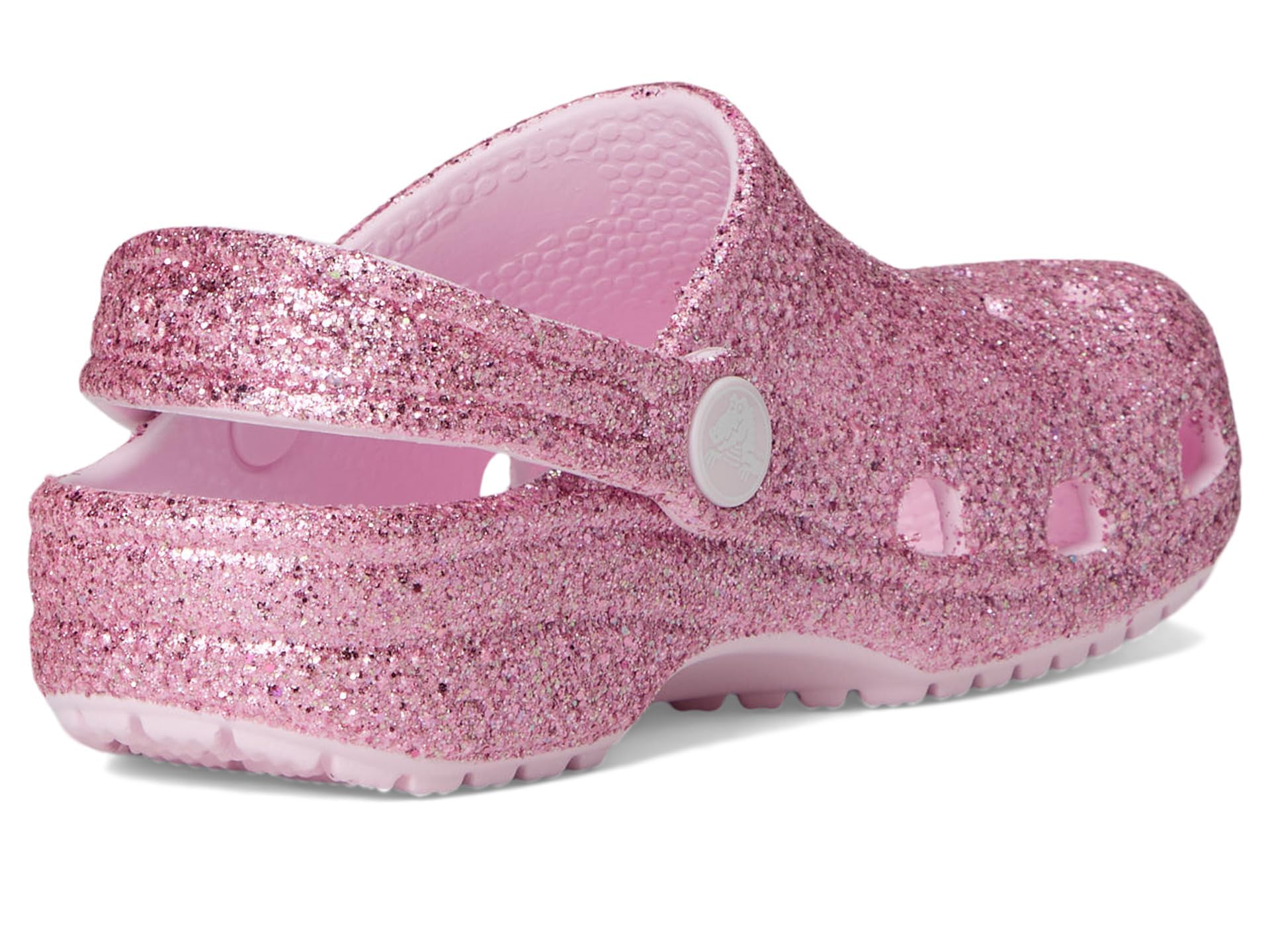 Crocs Unisex Kid Classic Glitter Clogs (Toddler) Pink Milk 7 Toddler Medium