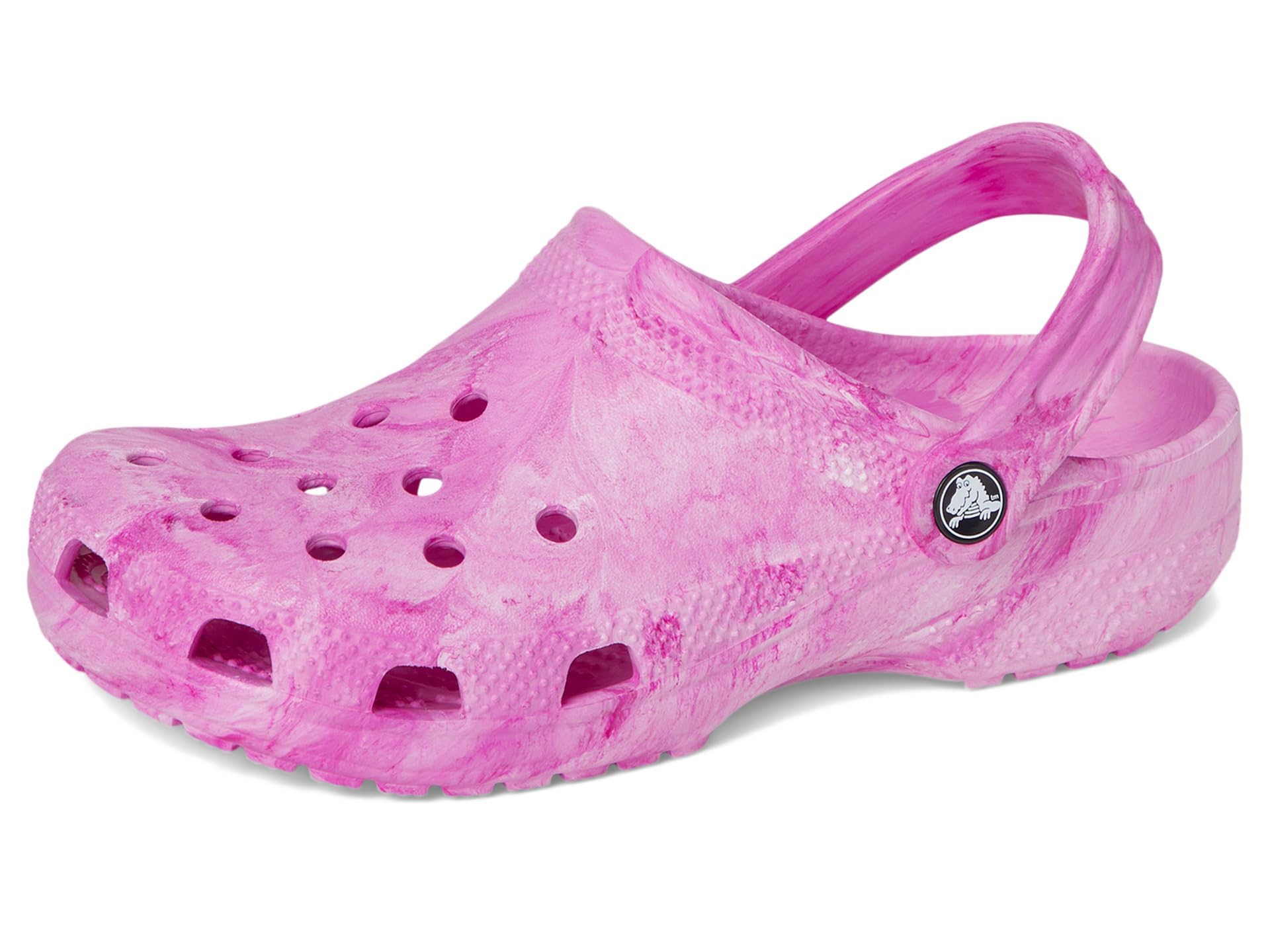 Crocs Kids Unisex Classic Marbled Tie-Dye Clogs (Little Kid/Big Kid) Pink Swirl 5 Big Kid Medium