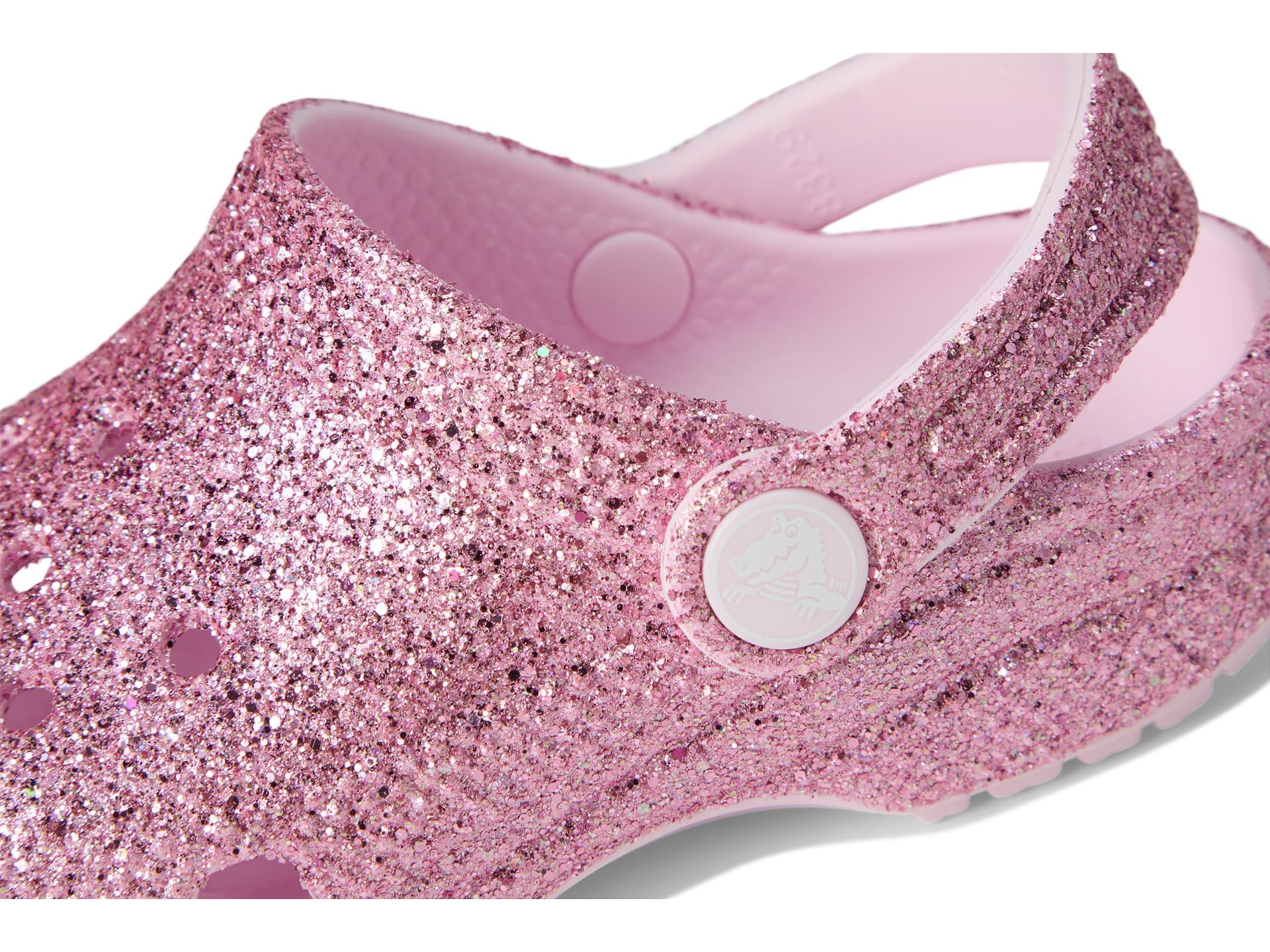 Crocs Unisex Kid Classic Glitter Clogs (Toddler) Pink Milk 7 Toddler Medium