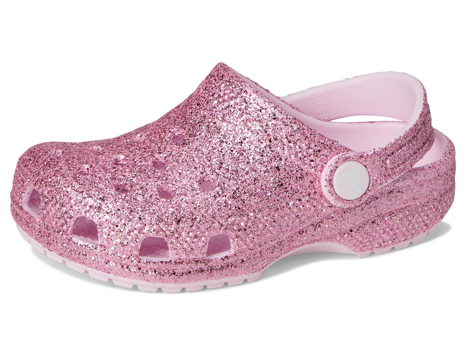 Crocs Unisex Kid Classic Glitter Clogs (Toddler) Pink Milk 7 Toddler Medium