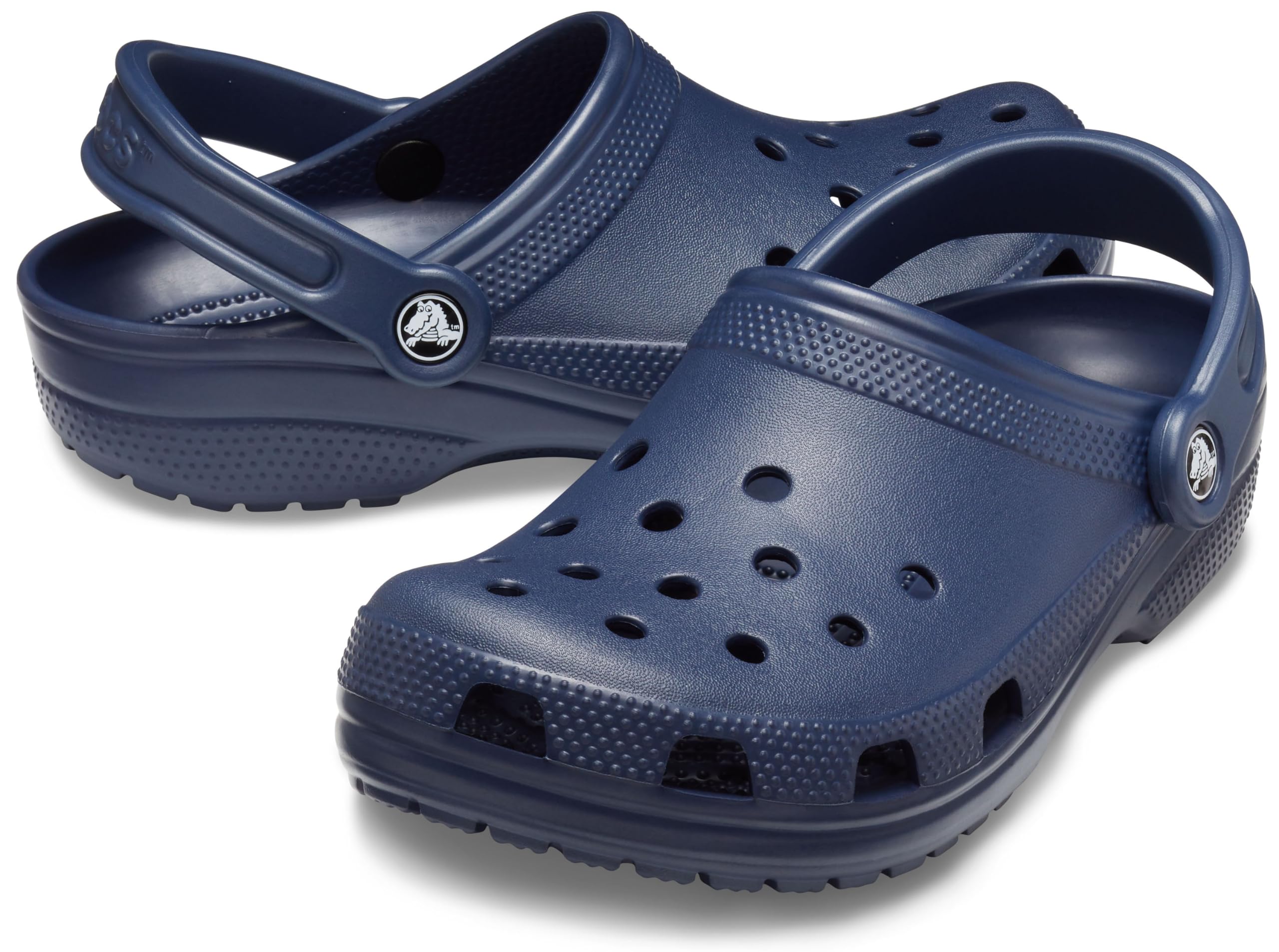 Crocs Unisex-Adult Classic Clogs, Navy, 10 Women/8 Men